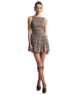 Women's Drop-Waist Sleeveless Mini Dress