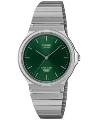 Men's Japanese Quartz Silver-Tone Stainless Steel Watch 38.8mm