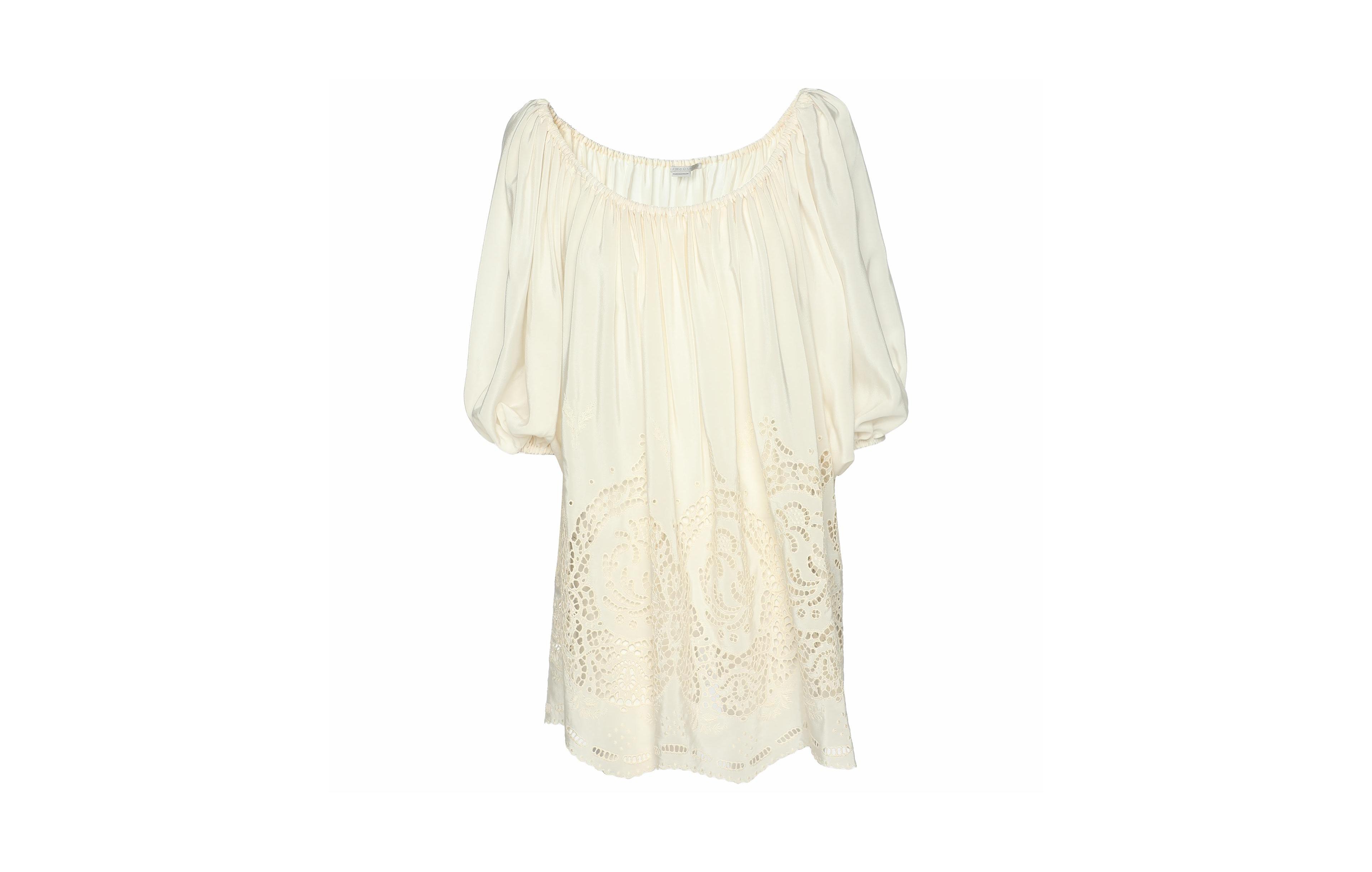 Pre-Owned Stella Mccartney Women's Silk Broderie Anglaise Blouse