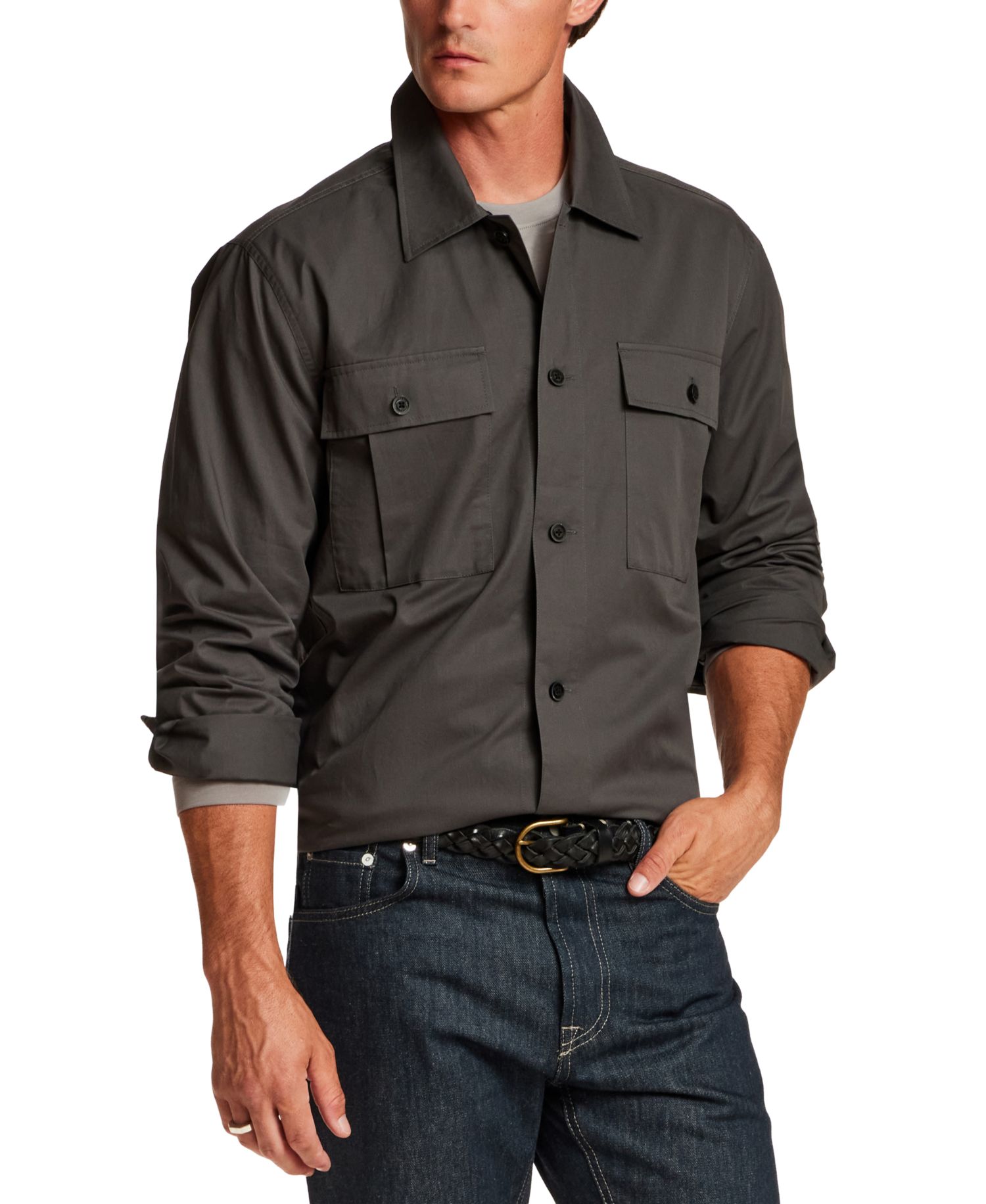 Men's Twill Overshirt Jacket