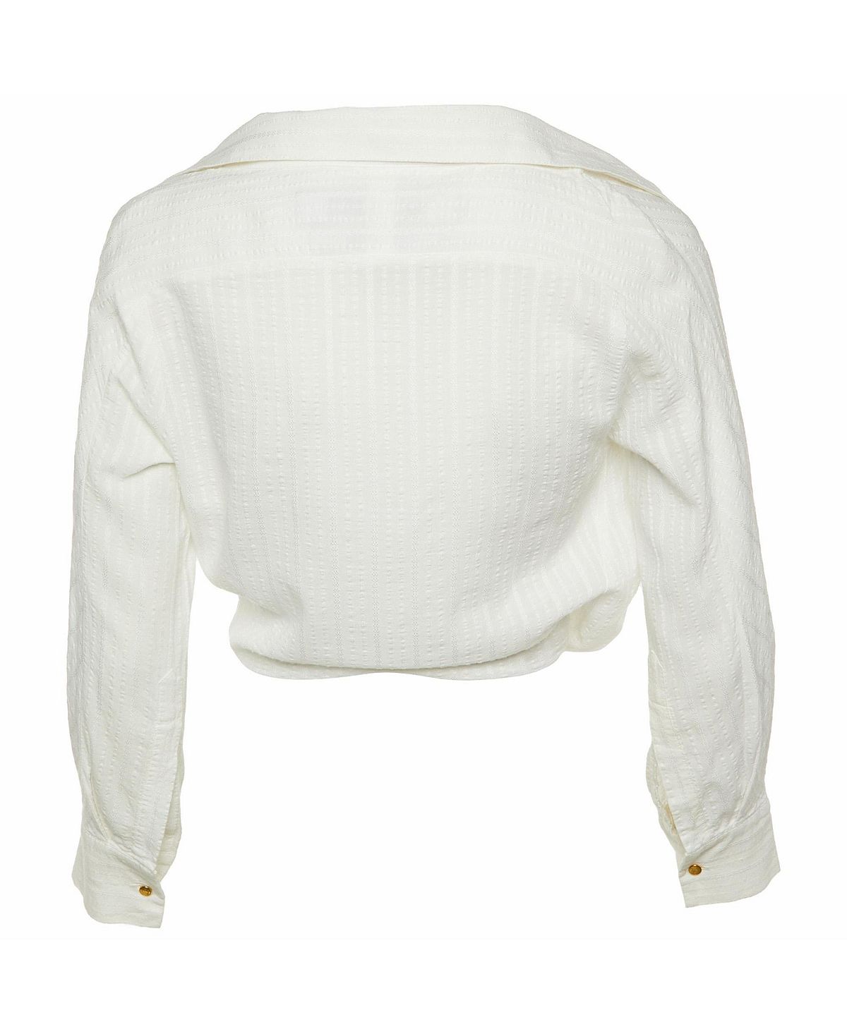 Pre-Owned Jacquemus Women's La Riviera Textured Viscose Wrap Blouse view 2 — MAYCSS fashion products
