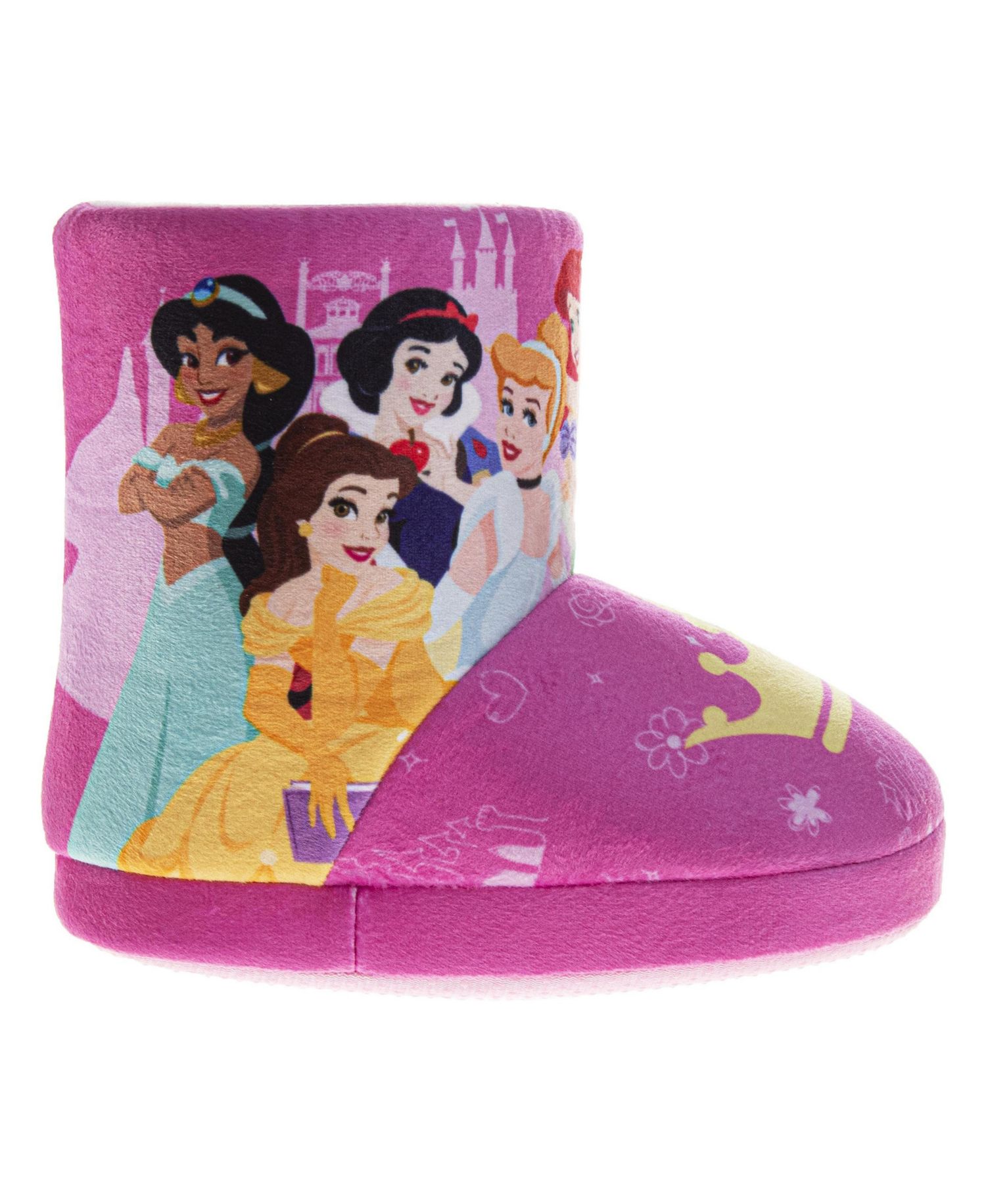 kids Toddler (size 5-6 to 11-12 )Princess Belle Booties Warm, Fluffy, House Slippers
