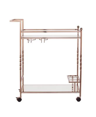Ivers Metal Mirrored Bar Cart