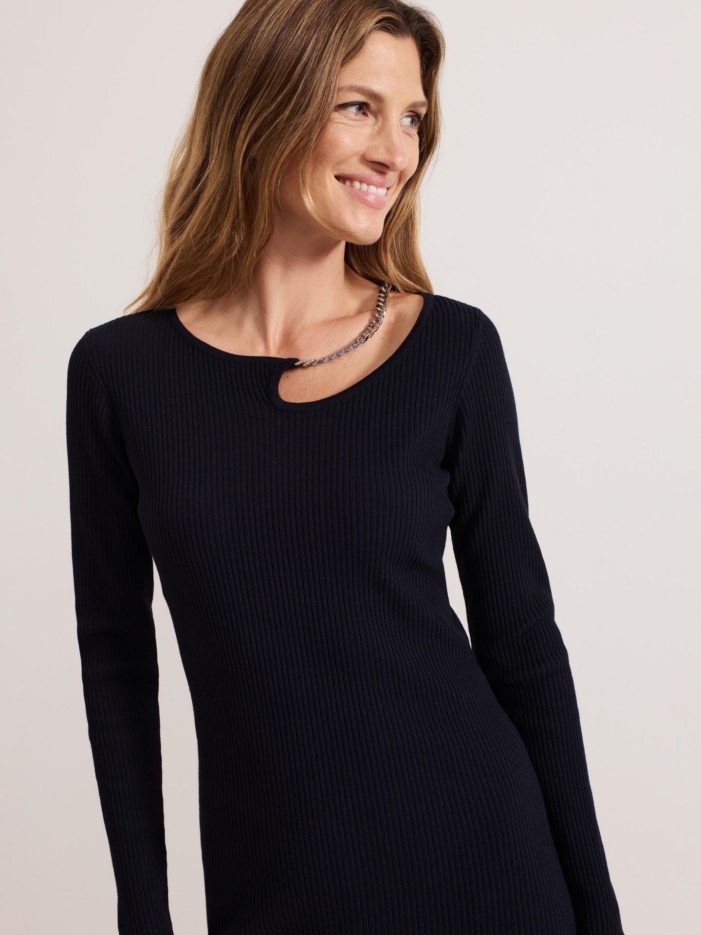 Женское платье Phase Eight Nia Necklace Mini, цвет: Тёмно-синий — фото 4