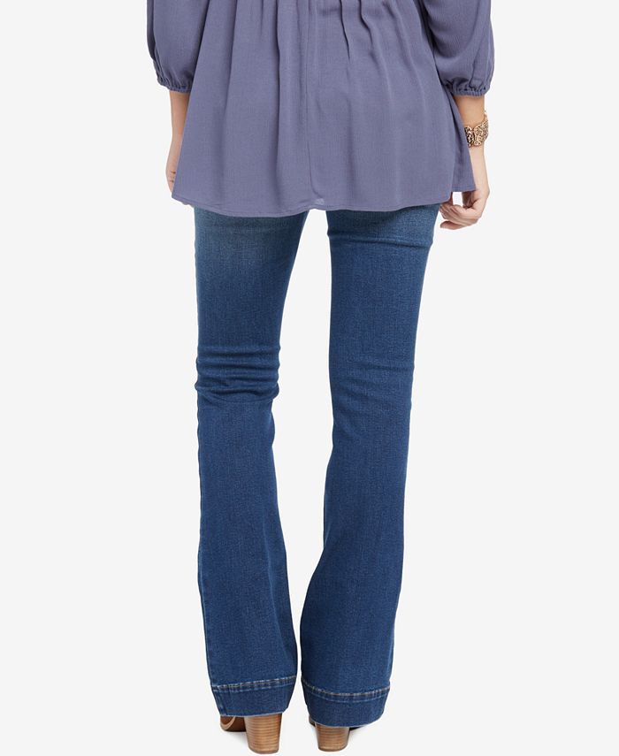 Motherhood Maternity Indigo Blue Medium Wash Flared Maternity Jeans