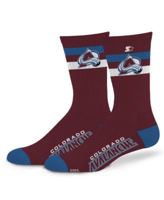 Men's and Women's Colorado Avalanche Team Color Two-Stripe Crew Socks