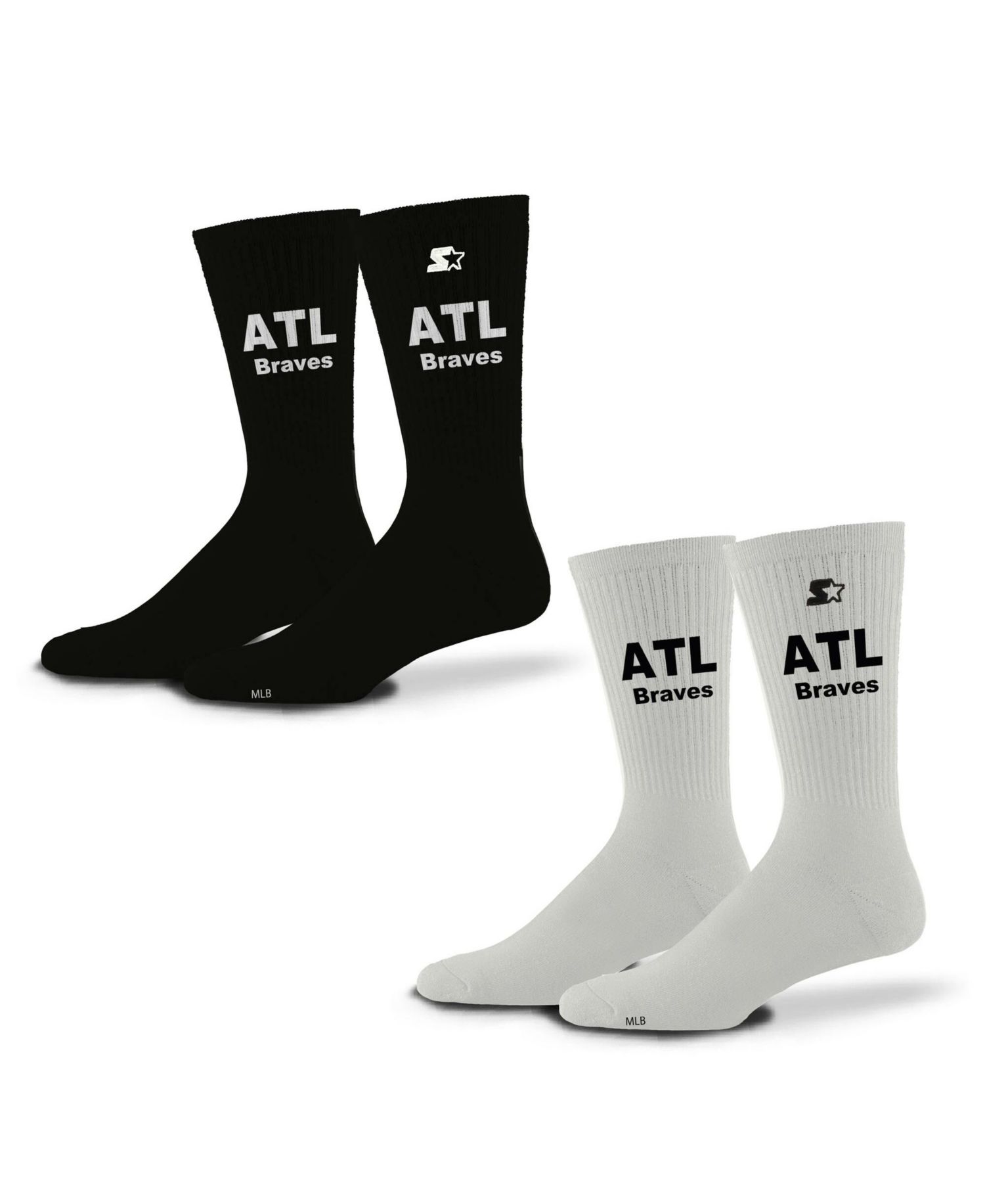Men's and Women's 2 Pack Atlanta Braves Assist Socks