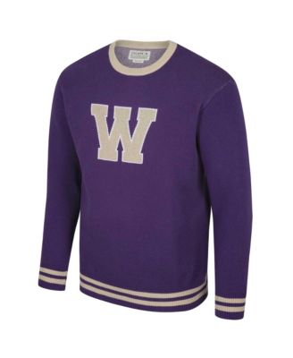 Men's and Women's Purple Washington Huskies Renew Knit Vintage Pullover Sweater