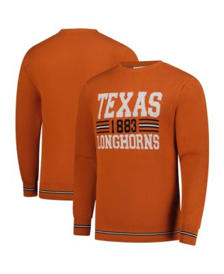 Men's and Women's Burnt Orange Texas Longhorns Renew Knit Vintage Retro Sweater
