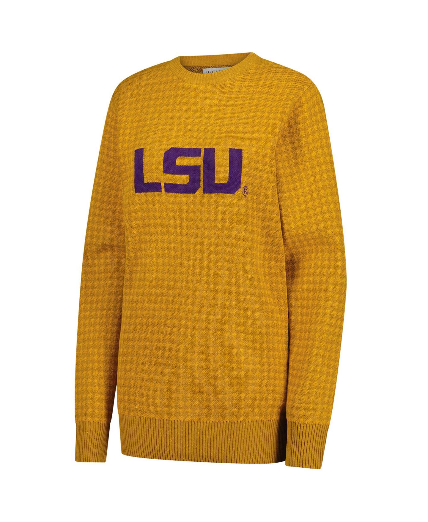 Мужской свитер Uscape Apparel and Gold LSU Tigers Renew Knit Vintage Houndstooth — фото 2