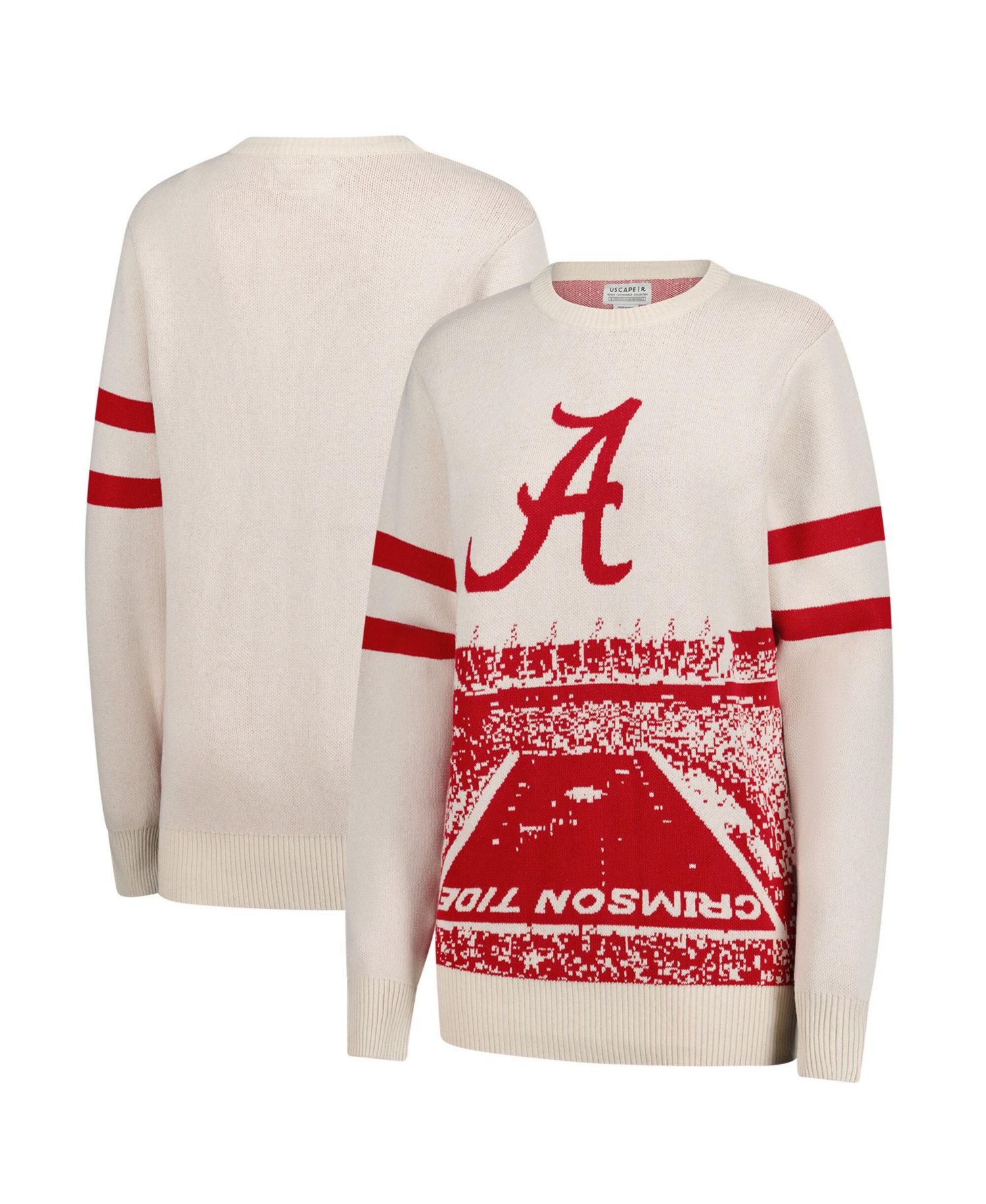 Men's and Women's Cream Alabama Crimson Tide Renew Knit Stadium Sweater