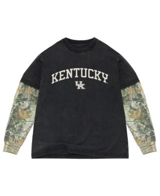 Men's Black/Camo Kentucky Wildcats Back Bay Twofer Heavyweight Long Sleeve T-Shirt