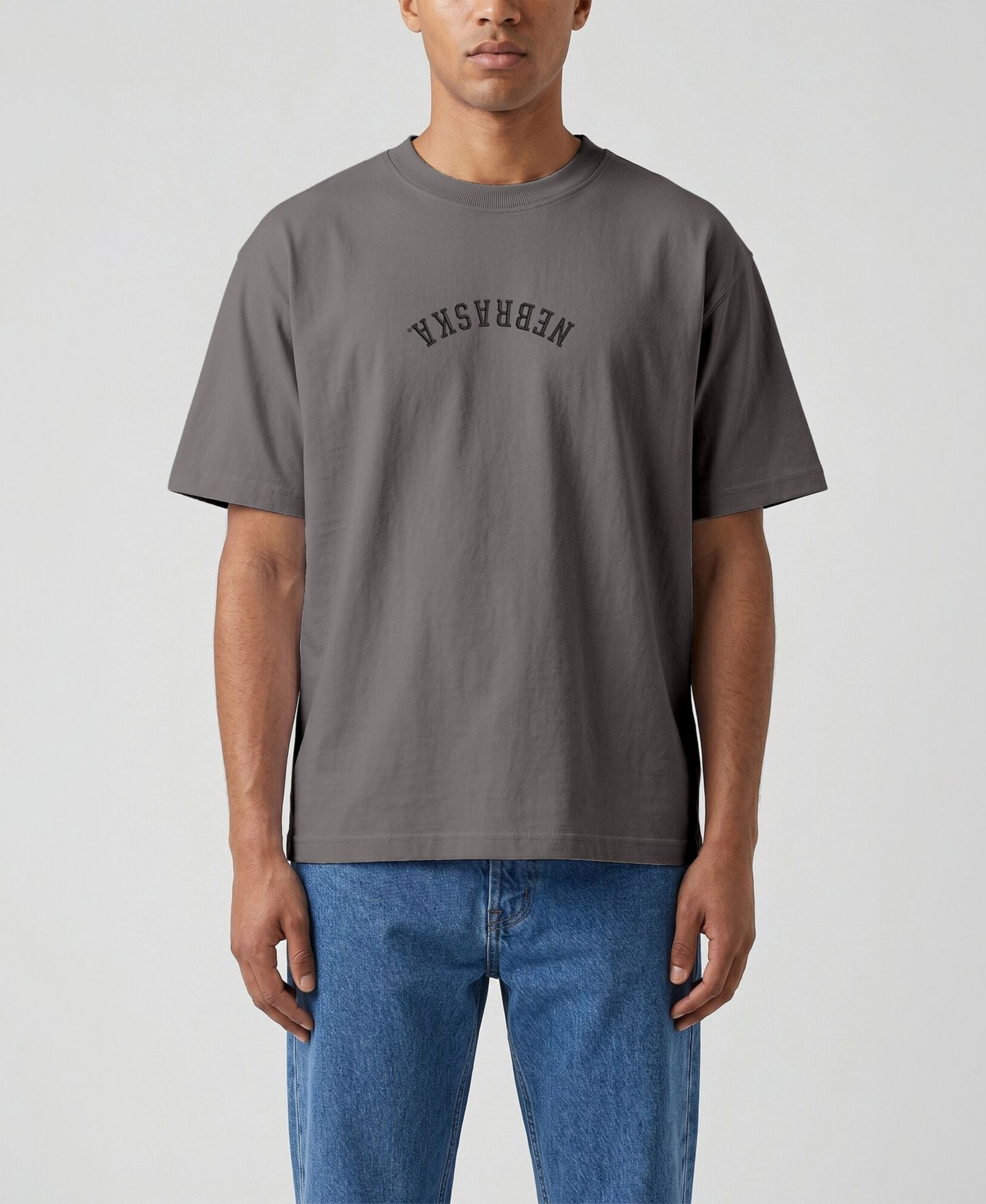 Мужская футболка Uscape Apparel Brown Nebraska Huskers Upside Down Embroidered Vintage Heavyweight — фото 1