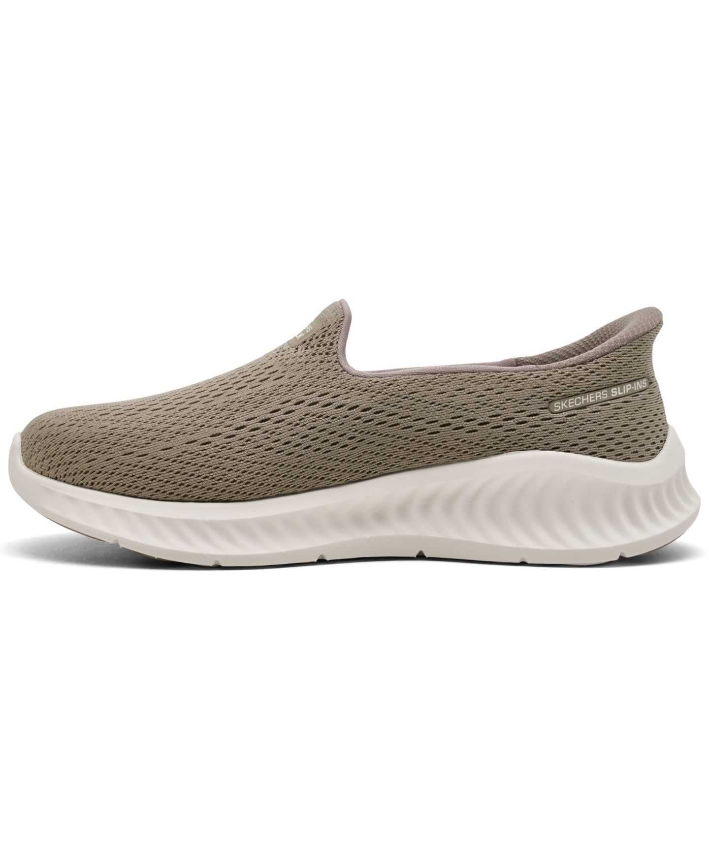 Женские кроссовки Skechers Slip-Ins: GO Walk Now - Ivy Wide Width Walking, цвет: Серо-коричневый — фото 3