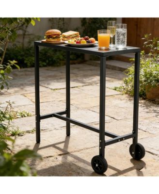 39-Inch Bar Height Pub Table with Steel Frame for Kitchen Dining Room Patio