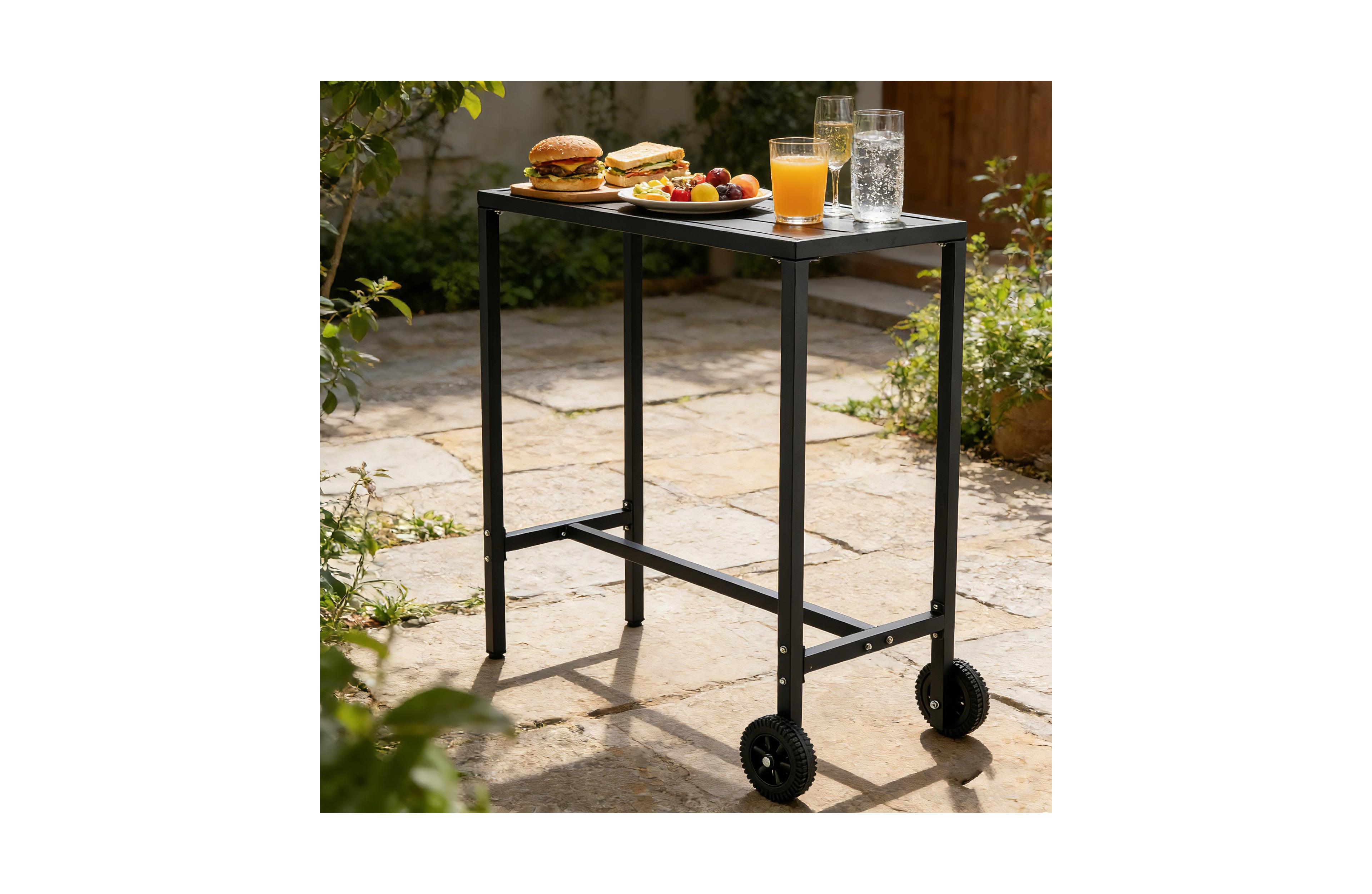 homfan 39-Inch Bar Height Pub Table with Steel Frame for Kitchen Dining Room Patio