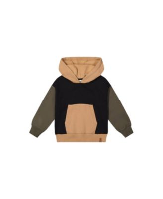 Little Boys Hooded Color block Fleece Cardigan