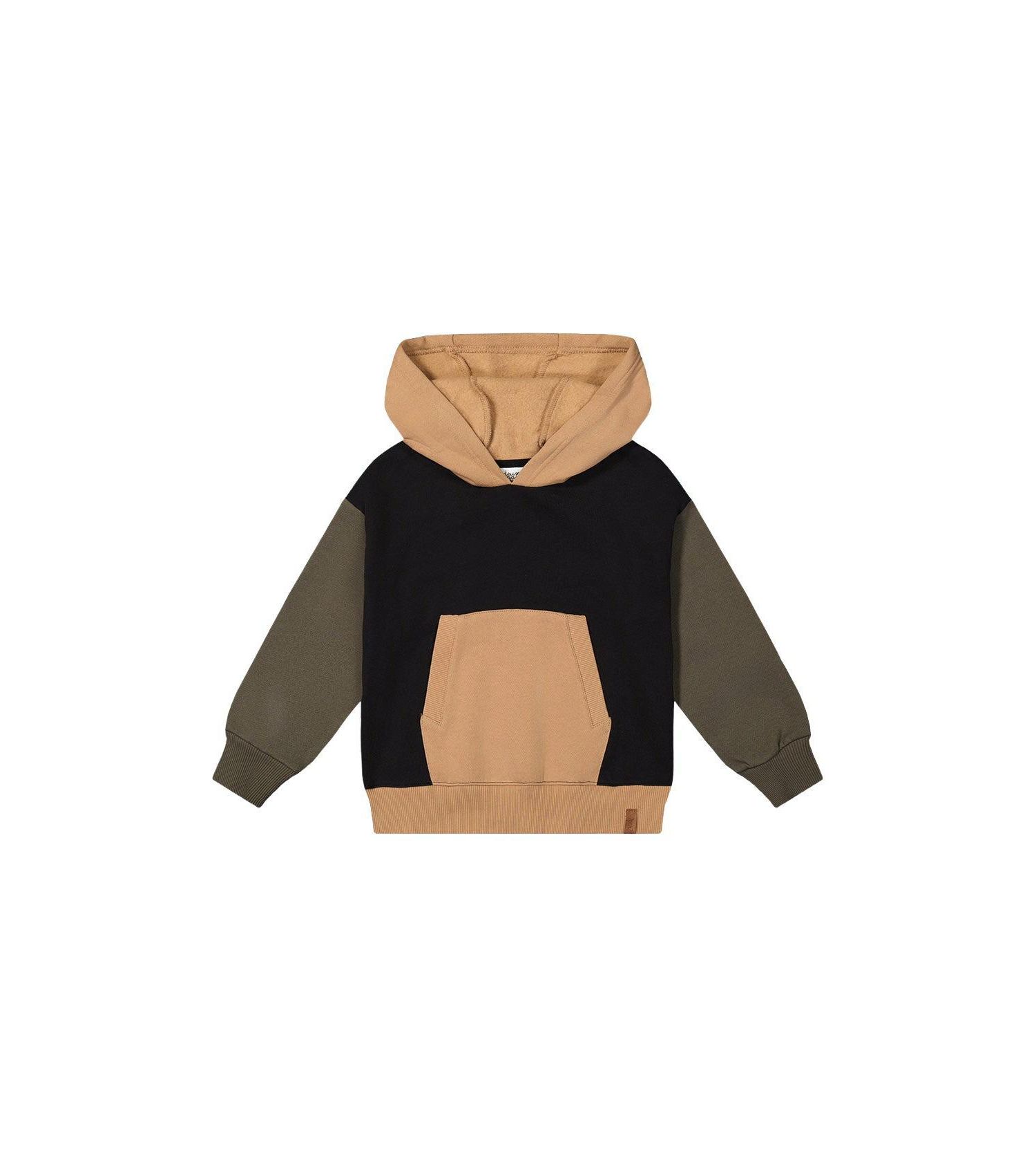 Little Boys Hooded Color block Fleece Cardigan