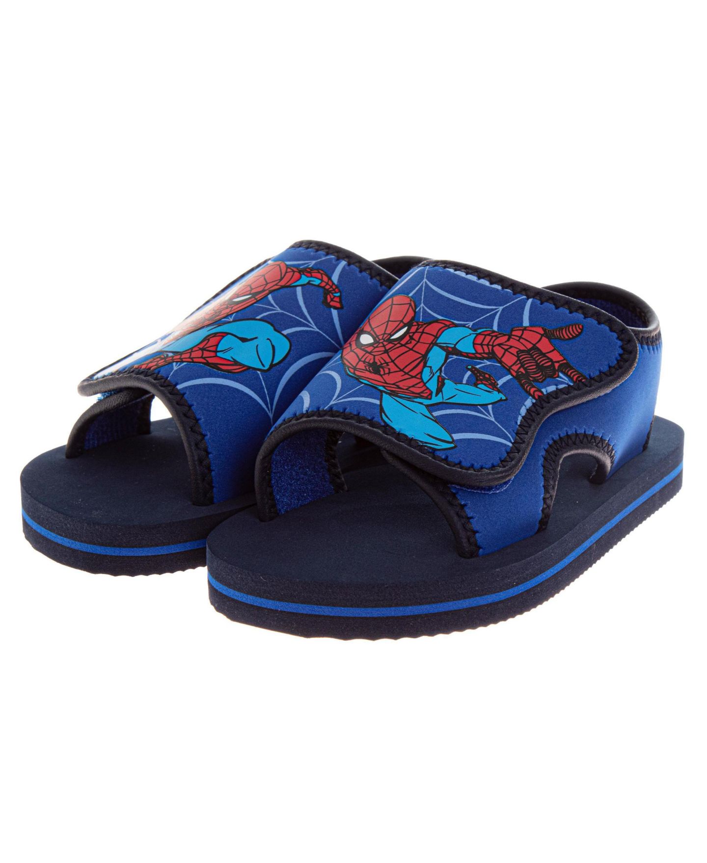 Детские сланцы Spider-Man из пены с мягкой стелькой для мальчиков, цвет: Синий — фото 7