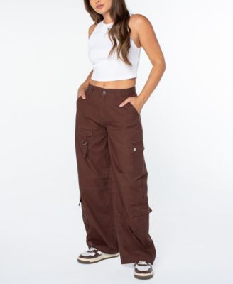 Women's High-Rise Wide-Leg Cargo Pants