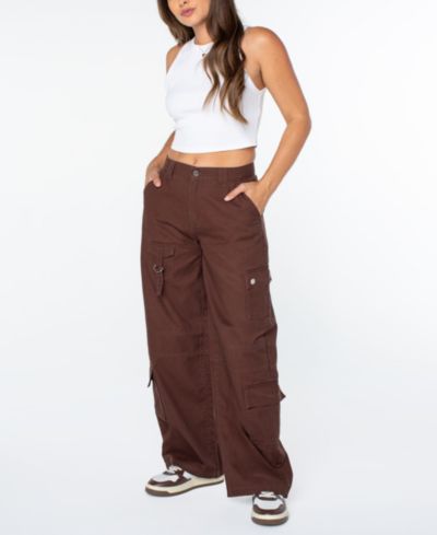 Celebrity Pink Juniors' High-Rise Wide-Leg Cargo Pants