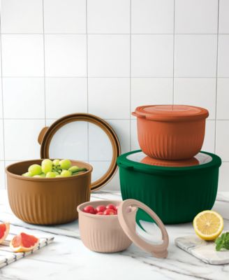 8-Piece Round Nesting Bowl Set with Lids