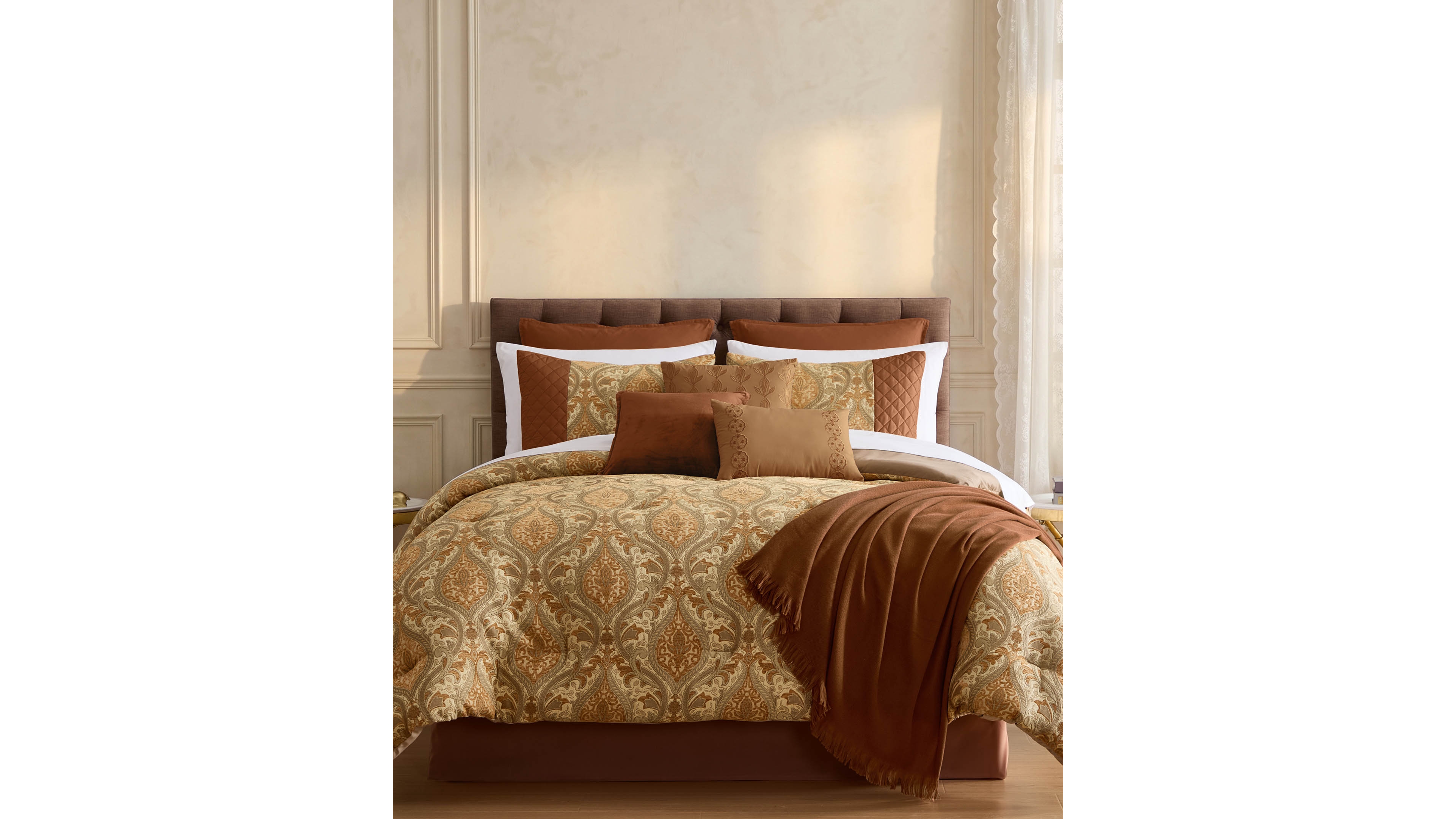 Corigen Damask 14-Piece Comforter Set, King