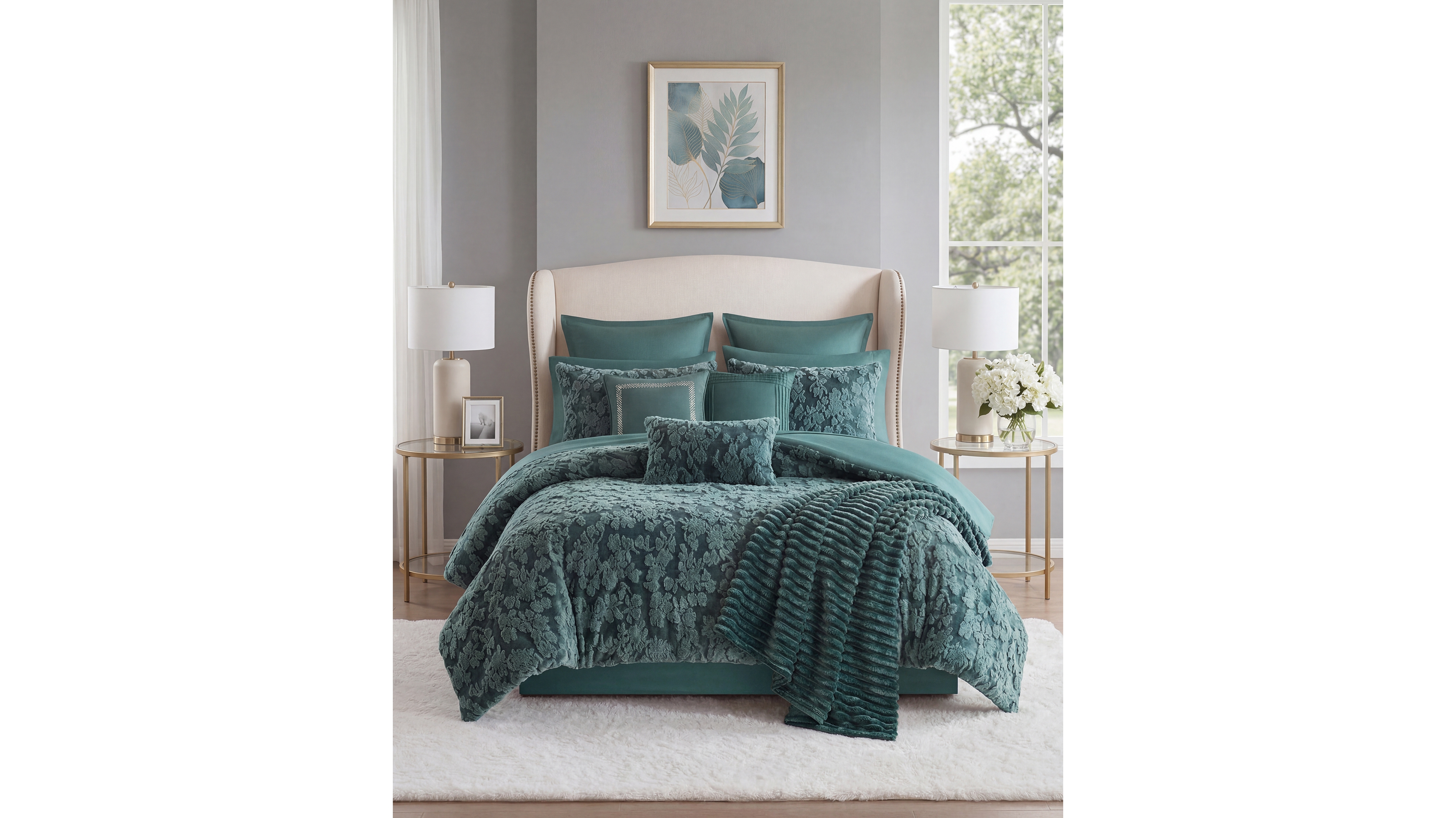 Macy's Landry Floral 14-Piece Comforter Set, Queen