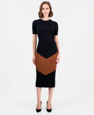 Women's Pull-On High-Waisted Midi Skirt