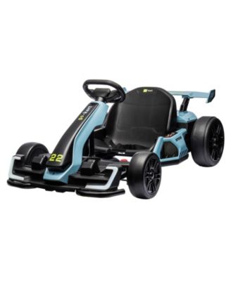 24V Go Kart, Dual 150W/300W Motors, Adjustable Seat, Drift and Sport Modes, Big Battery, EVA Tires, LED Lights, Up to 8mph