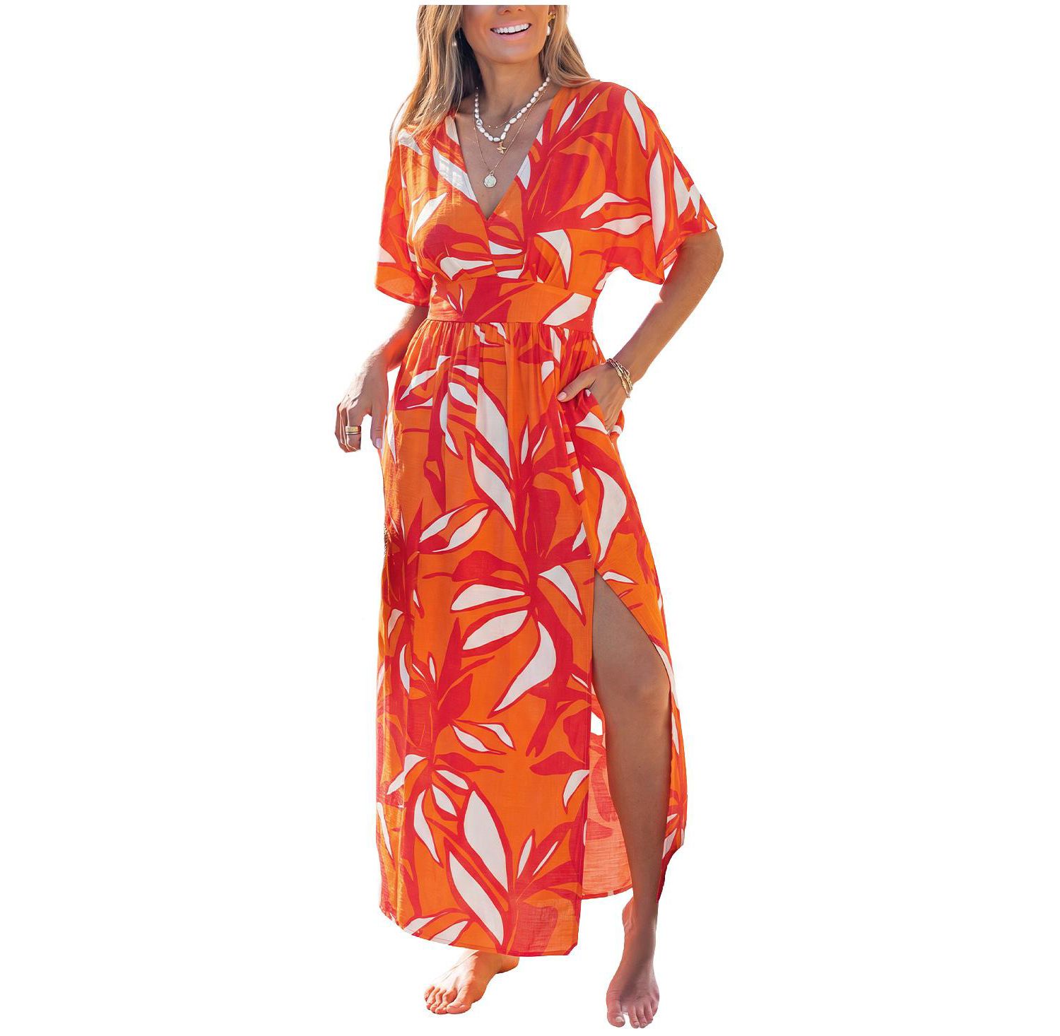 Women's Feel It in My Soul Tropical Midi Beach Dress