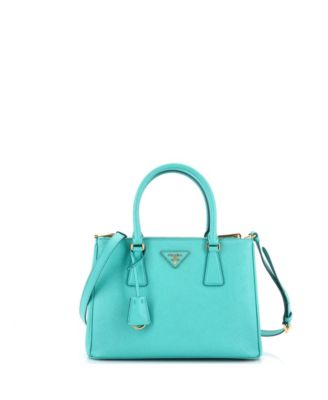 Small Galleria Double Zip Tote Saffiano Leather