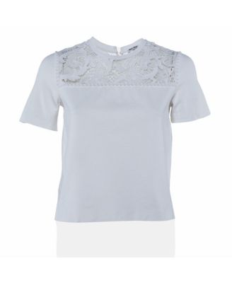 Women's Lace-Paneled Knit Top