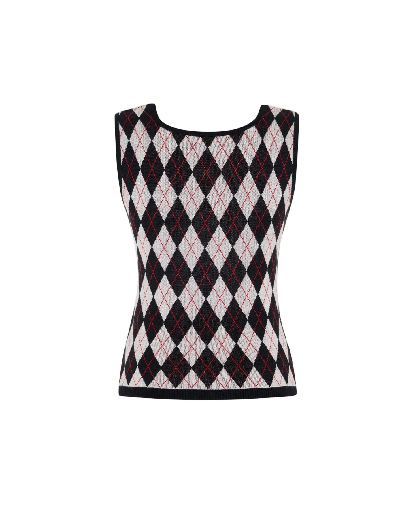 Женский топ PCFG Daydreamers Argyle Sleeveless Knit — фото 6