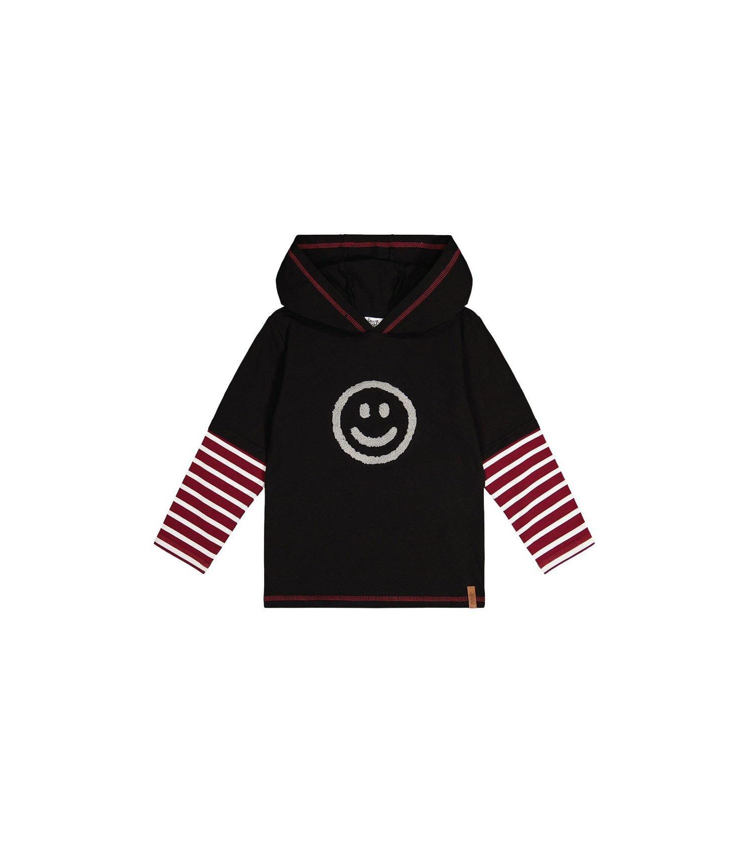 Little and Big Boy 6-12Y Fake Double Sleeve Hooded Shirt