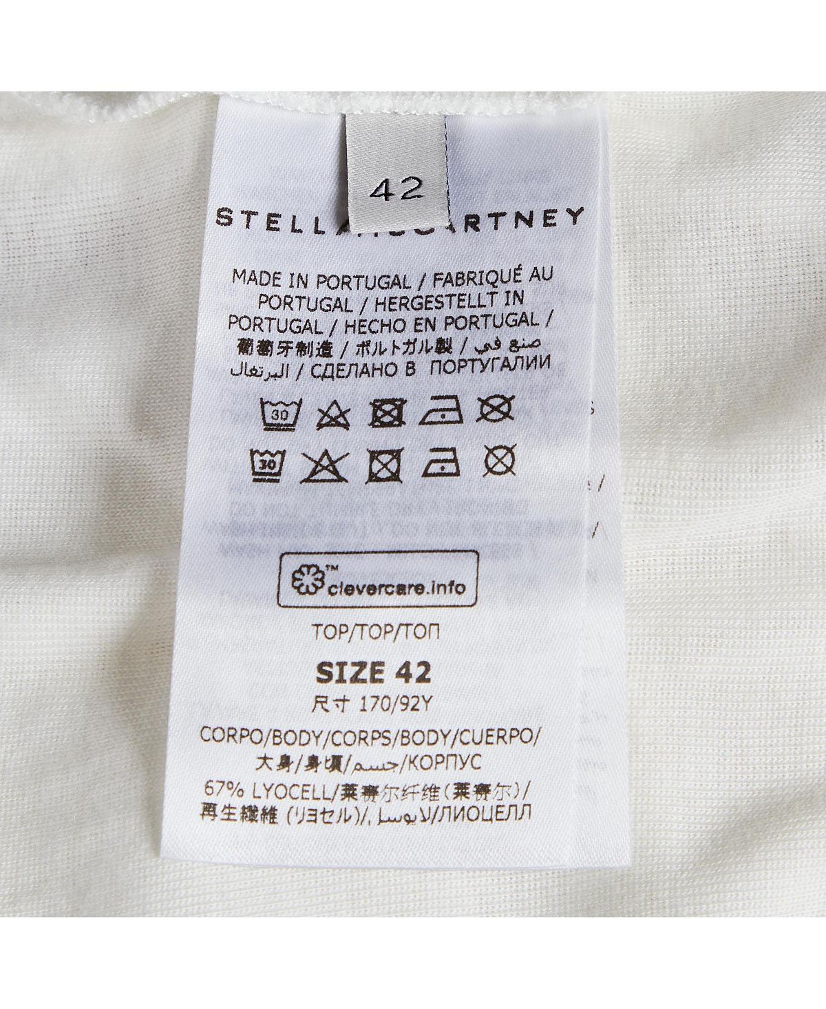 Pre-Owned Stella Mccartney Women's Bird Print Cotton Knit Racerback Tank Top view 5 — MAYCSS fashion products