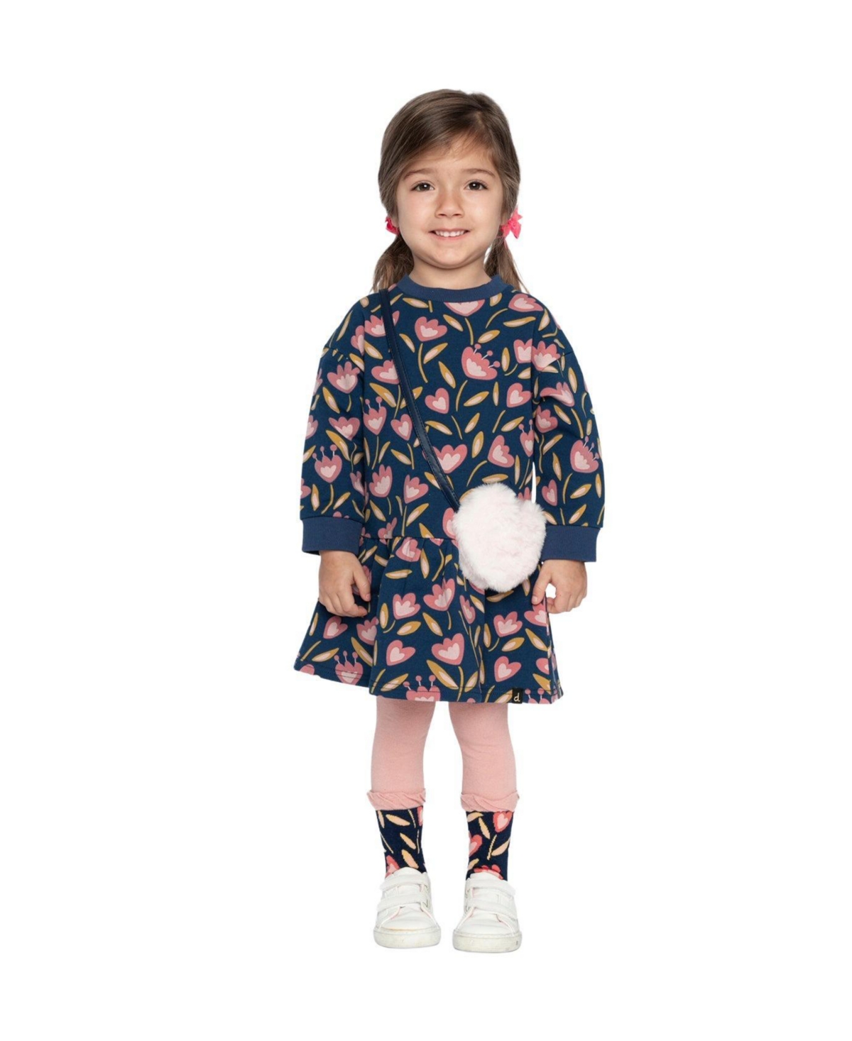 Deux par Baby Girl (12M-24M) French Terry Dress Tulip Print