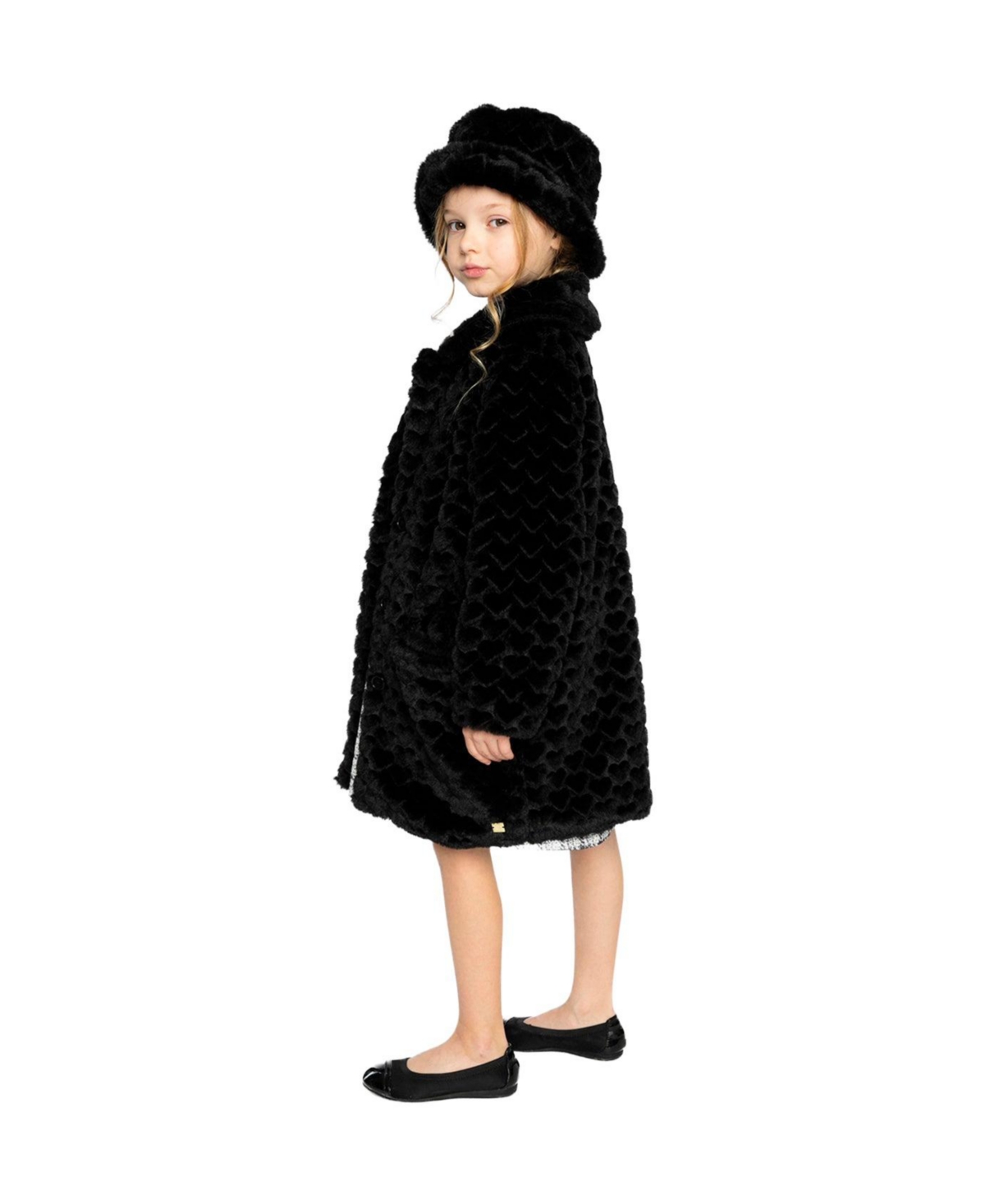 Deux par Little and Big Girl (6-14) Faux Fur Long Coat