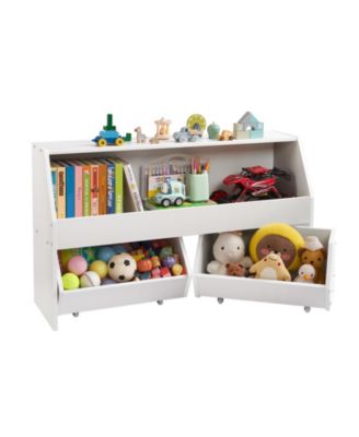 Wooden Toy Storage Organizer with Drawers for Kids Bedroom