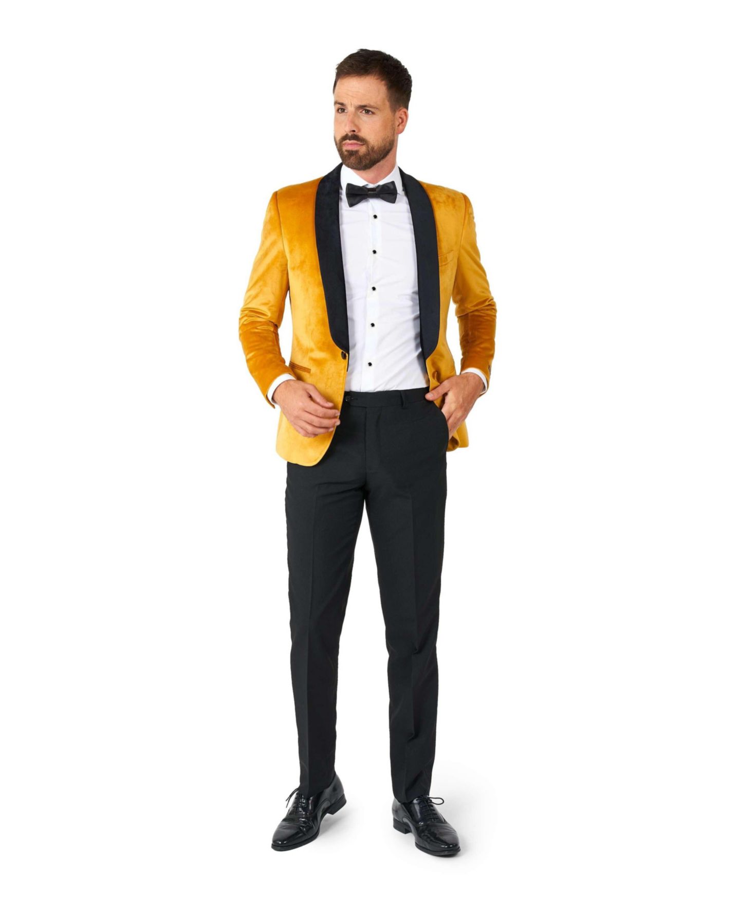 Мужской пиджак OppoSuits Deluxe Dinner Jacket - Tuxedo Suit Blazer - Burgundy Red, цвет: Золотой — фото 3