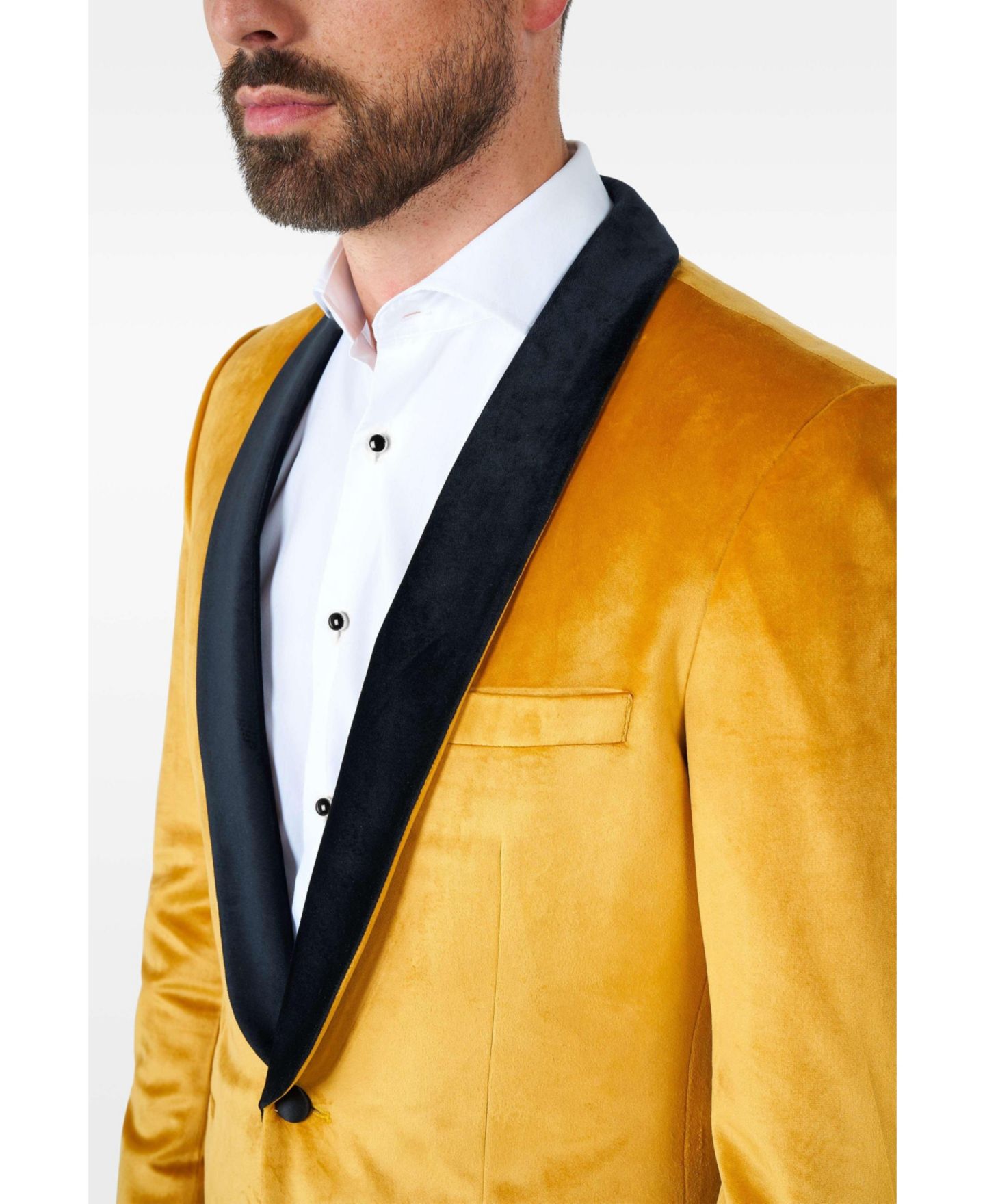 Мужской пиджак OppoSuits Deluxe Dinner Jacket - Tuxedo Suit Blazer - Burgundy Red, цвет: Золотой — фото 4