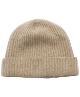 Men's Cashmere Folded Cuff Ribbed Hat
