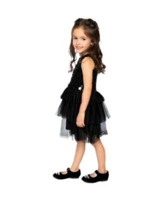black dress for toddler girl Dresses Size:EU 35/US 5 Black High Neck Short Size_5 years Black birthday dress 4 Years (110cm) 60