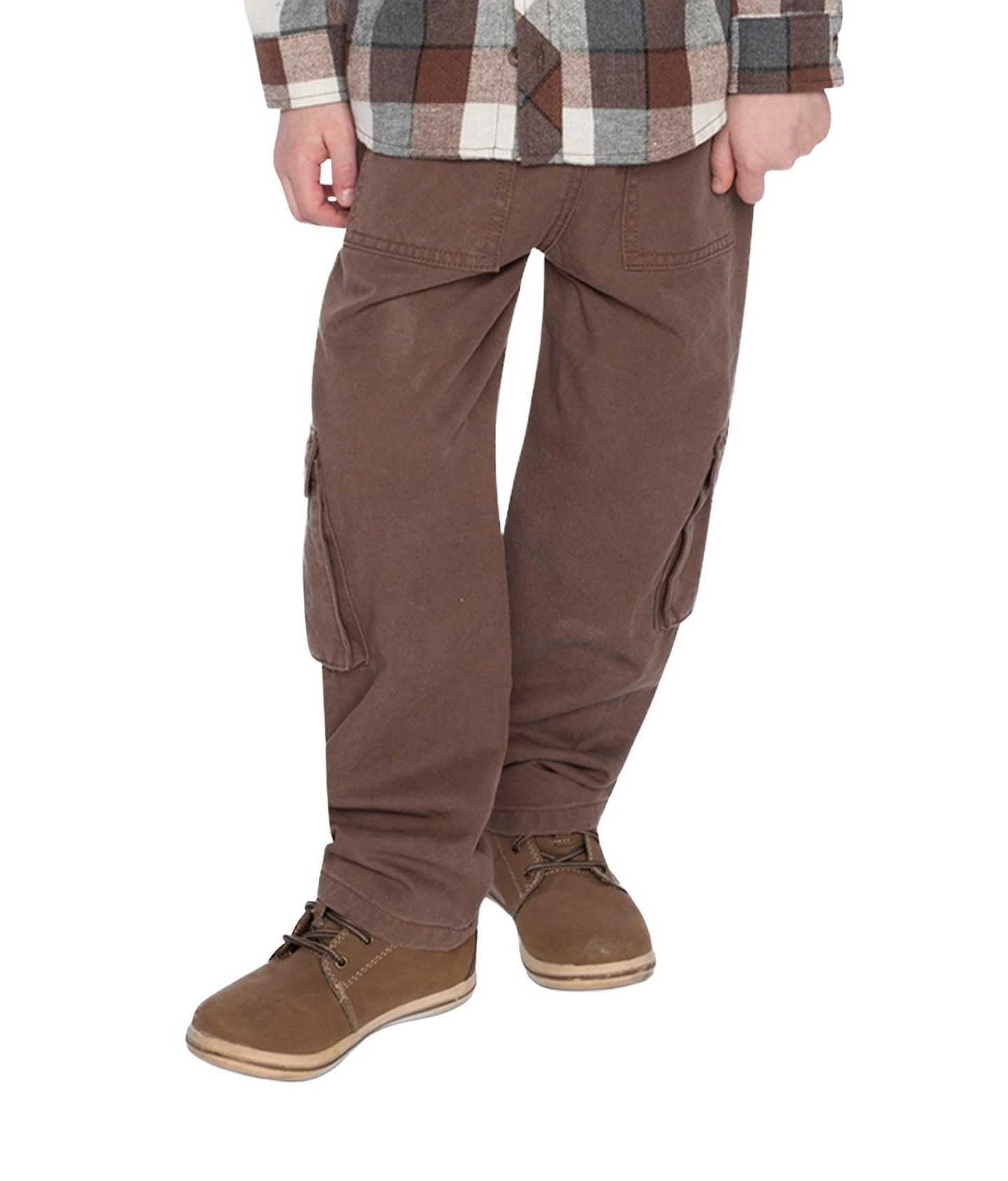 Брюки Deux par Deux Twill Pants with Cargo Pockets для мальчиков, цвет: Нейтральный коричневый — фото 2