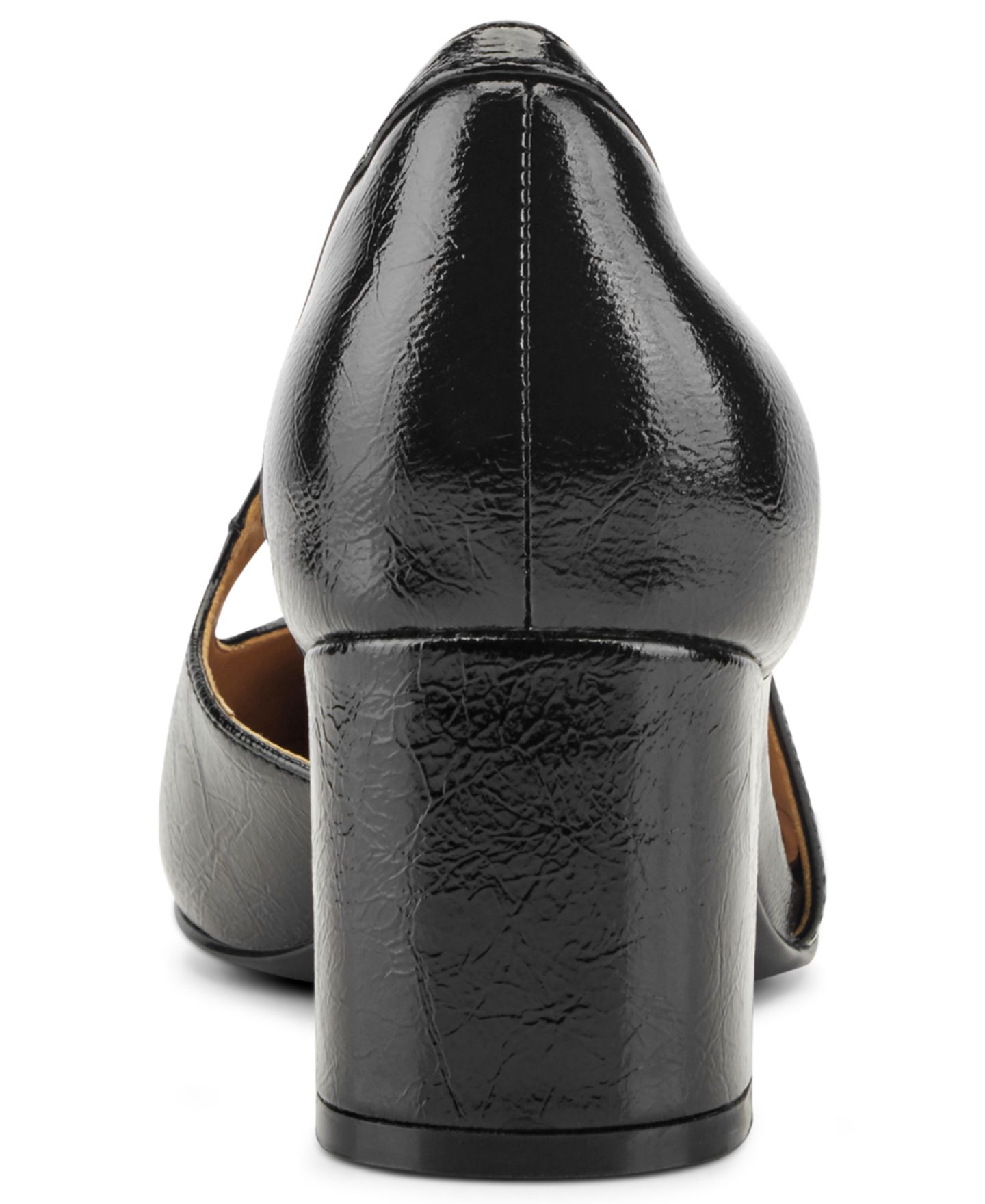 Женские туфли Easy Spirit Nerina eFlex Leather d'Orsay Asymmetrical Pumps, цвет: Чёрный кожаный, вариант 1 — фото 3