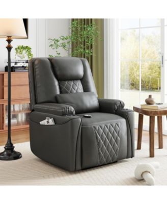  Electric Power Lift Recliner Chair with Remote - Stand Assist for Elderly, 3 Positions, USB Ports, Cup Holders and Side Pockets
