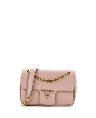 Small Pattina Flap Shoulder Bag Saffiano Leather