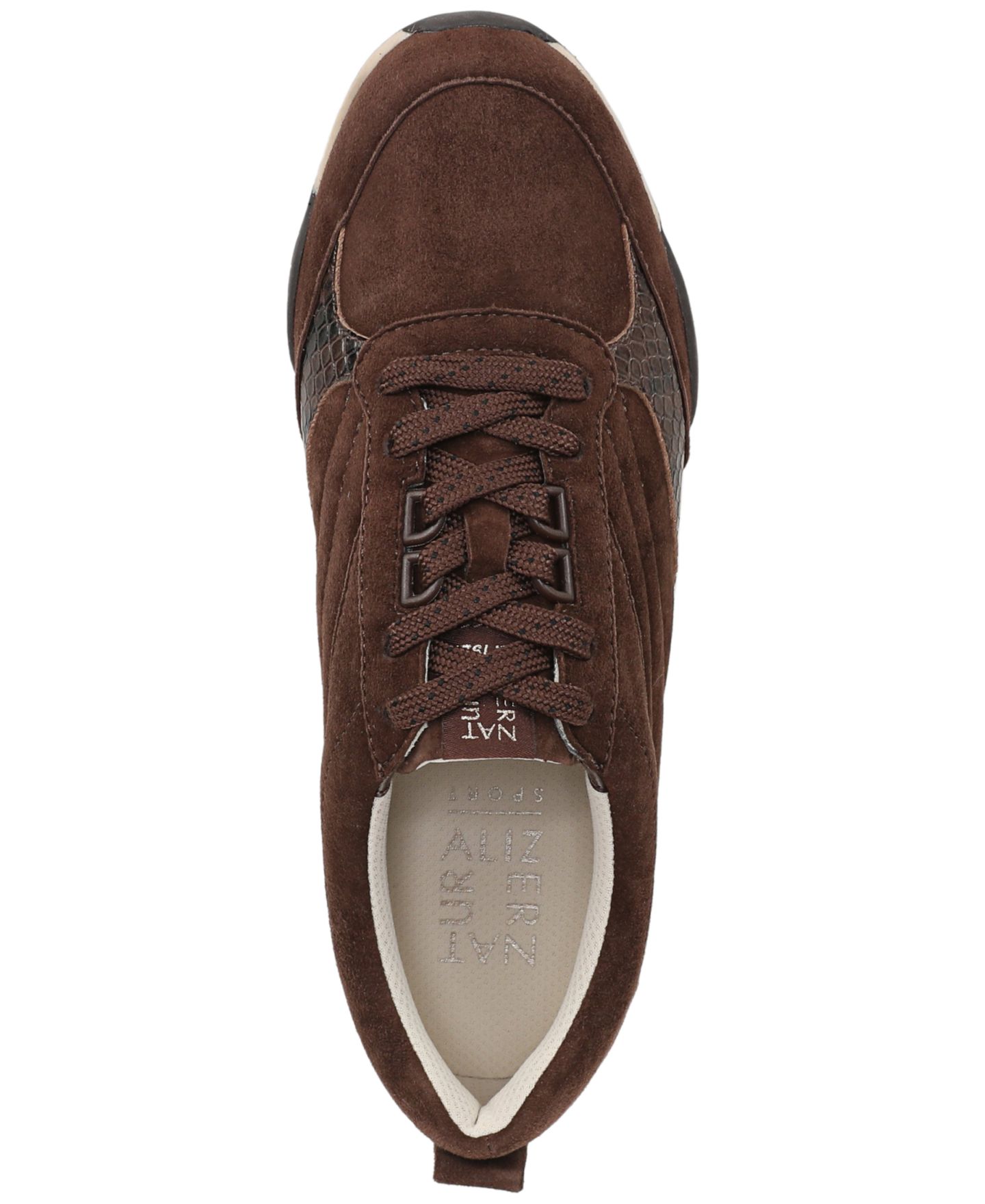 Женские кроссовки Naturalizer Tao Lace-Up, цвет: Коричневый змеиный замшевый — фото 4