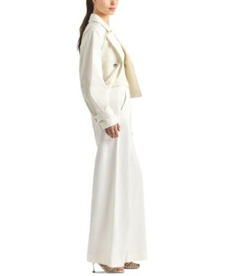 ladies dress white trousers Women's Pants & Pair them with a matching crop top and heels for an effortlessly classy and confident ensemble ctdiral Womens High Waist Dress