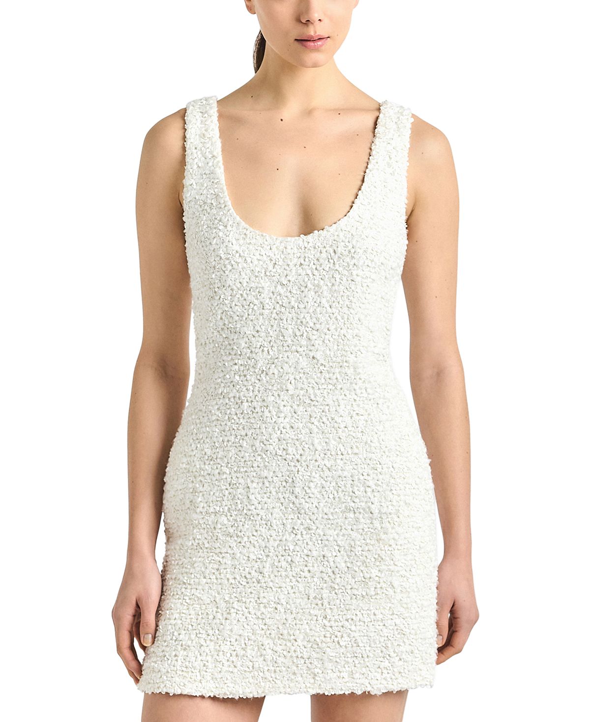 Derek Lam 10 Crosby Women's Ailani Paillette Boucle Scoop Neck Tank Dress view 1 — MAYCSS fashion products